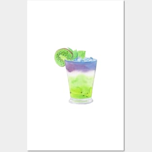 Fresh kiwi cocktail Posters and Art